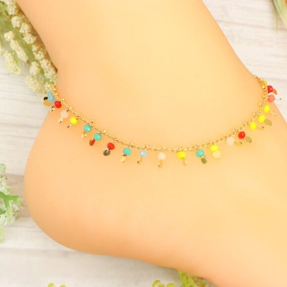 "Handmade Anklet – Elegant & Delicate Jewelry for Women | UNVRC1745 - Picture 7 of 10